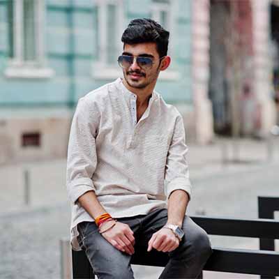 Portrait of young boy who used our taxi service in chandigarh for outstation travel from chandigarh to shimla in affordable prices.
